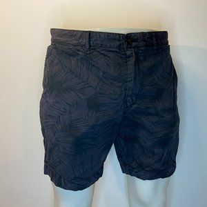 Michael Kors Men's Black Grey Palm Leaf Cotton Shorts - Size 34